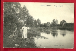 XBL-25  Vert-le-Petit  Pêcheurs Au Bord De L'Etang Lanquetin, Nénuphars. Circulé Sous Enveloppe - Vert-le-Petit