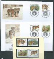 Russia 1993 WWF Tiger Set 4 MNH And On 4 Special FDC - Andere & Zonder Classificatie