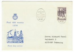 Suomi Finland // Finlande // 1958 // Lettre 1er Jour Pour La Suisse (Altdorf) - Briefe U. Dokumente