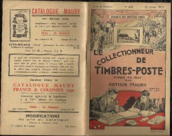 CATALOGUE . ARTHUR MAURY .  LE COLLECTIONNEUR DE TIMBRES - POSTE . N°  638 . 25 JANVIER 1941 . - Cartas & Documentos