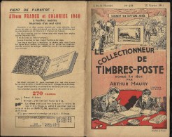 CATALOGUE . ARTHUR MAURY .  LE COLLECTIONNEUR DE TIMBRES - POSTE . N°  639 . 25 FEVRIER1941 . - Covers & Documents