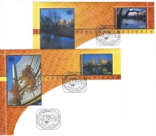 XIO142 UNO W I E N 2002 2 STÜCK  BRIEFUMSCHLÄGE Mit WERTSTEMPELEINDRUCK Gebraucht SIEHE ABBILDUNG - Used Stamps