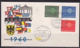 = Europa 1960 Enveloppe 1er Jour Bonn 19.9.60 N°210, 211 Et 212 - EU-Organe