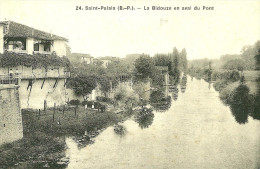 Saint Palais. La Bidouze En Aval Du Pont. - Saint Palais