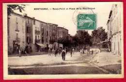 34 MONTAGNAC - Rond-point Et Plac De La République - Montagnac