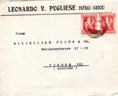 GRECE. N°198F Sur Enveloppe Ayant Circulé En 1927. Hermès. - Cartas & Documentos