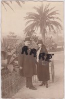 CARTE PHOTO,MONACO,JARDIN EXOTIQUE,MANTEAU DE FOURRURE,COUPLE MONEGASQUE,CHAPEAU,1900 - Jardin Exotique