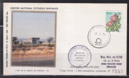 = Centre National D'Etudes Spatiales Vue De La Station De Prétoria 13.10.78 Timbre Afrique Du Sud - Afrika