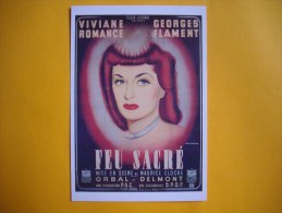 Cpm PUBLICITAIRE  -  Affiche  De Hervé MORVAN  - Film FEU SACRE De Maurice Cloche - Morvan