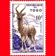 TOGO - Usato - 1957 - Animali - Le Cobe De Buffon - Adenota Kob - 10 - Used Stamps
