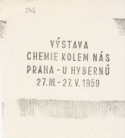 J1655 - Czechoslovakia (1945-79) Control Imprint Stamp Machine (R!): Exhibition Of Chemistry Around Us, Prague 1959 - Probe- Und Nachdrucke