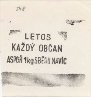 J1664 - Czechoslovakia (1945-79) Control Imprint Stamp Machine (R!): This Year Every Citizen Of At Least 1 Kg Raw Mat... - Ensayos & Reimpresiones