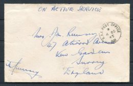 1945 Iceland RAF Post Office 001 Fieldpost Cover -  Kew, Surrey, England - Covers & Documents