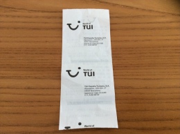 Ticket De Paiement Pour Transport TUI (Espagne) - Andere & Zonder Classificatie