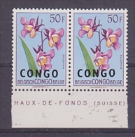 Congo Rep. 1960 50Fr Bloemen (paar)  ** Mnh (21974) - Mint/hinged