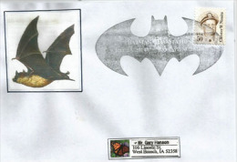 ETATS-UNIS. Chauve-souris. Batman Day, Lettre Postée De Bat Cave (Caroline Du Nord) Pour L'Iowa - Fledermäuse