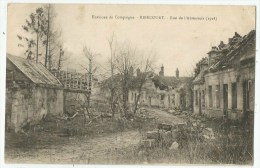 RIBECOURT (60.Oise)  La Rue De L´Abreuvoir Après Les Combats De 1918 - Ribecourt Dreslincourt