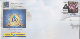 India  2015  Allahabad Bank  150 Years  BANGALORE  Cover  # 84493  Inde  Indien - Covers & Documents