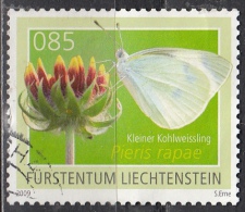 Liechtenstein, 2009 - 0,85rp Pieris Rapae - Nr.1454 Usato° - Oblitérés