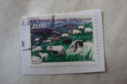 3-339 Mouton Arctique Arctic Polaire Polar Flore Greenland Groenland Timbre Oblitéré Sheep Schaf Oveja Pecora Schapen - Agriculture