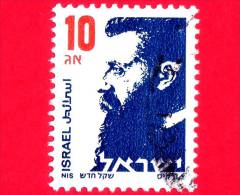 ISRAELE -  ISRAEL - Usato - 1986 - Theodor Zeev Herzl (1860-1904) - 10 - Usados (sin Tab)