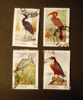 Zambia  - 1987 Best Values Of Birds Serie  (4) - Verzamelingen, Voorwerpen & Reeksen