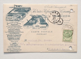 Produits Réfractaires & Céramiques De BAUDOUR Vers VERRERIES & GOBLETERIES De MANAGE, 1911 - Saint-Ghislain