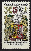 Czech Republic 2000 MNH ** Mi 245 Sc 3112 Yv 237 Royal Mining Rights Kutna Hora. Plate Flaw. Tschechische Republik - Unused Stamps