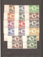 NOUVELLE CALEDONIE  N° 230/243 NEUF ** MNH LUXE   SERIE DE LONDRE EN PAIRE BORD DE FEUILLE - Neufs