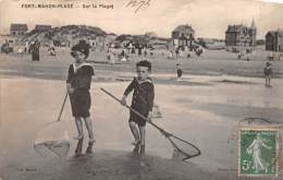 Fort Mahon     80       Sur La Plage: Pêcheurs De Crevettes - Fort Mahon