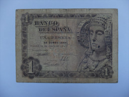 BILLET ESPAGNE - FRANCO -  P. 135 - 1 PESETA - 1948 - DAME D'ELCHE - 1-2 Pesetas