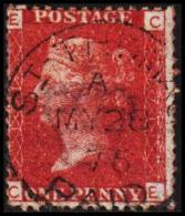 ST THOMAS A PAID MY 28 75. LUX. Victoria  ONE PENNY. 171. (Michel: ) - JF128354 - Danish West Indies