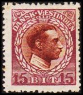 1915-1916. Chr. X. 15 Bit Brown/lilac Variety. (Michel: 51) - JF128303 - Dänisch-Westindien