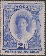 TONGA 1942 2 1/2d Blue Recut "2 1/2d" SG 77a HM AR63a - Tonga (...-1970)