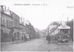 92 Bourg La Reine Grande Rue Reproduction Le Premier Tramway - Bourg La Reine