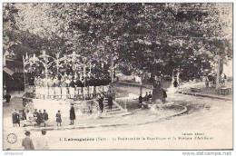 81 LABRUGUIERE LE BOULEVARD E LA REPUBLIQUE ET LE KIOSQUE MUSIQUE ARTILLERIE MILITAIRE.CPA BON ETAT - Labruguière