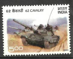 INDIA, 2006, Golden Jubilee Of 62nd Cavalry, Tank On Deseart, Militaria, Defence,MNH, (**) - Neufs