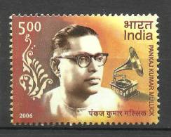 INDIA, 2006, Pankaj Kumar Mullick, (Singer And Music Director), MNH, (**) - Unused Stamps