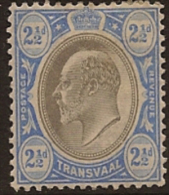TRANSVAAL 1902 2 1/2d KE VII HM SG 247 SC32 - Transvaal (1870-1909)
