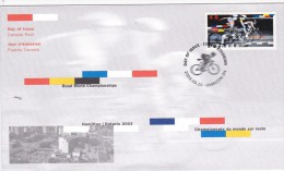 Canada 2003 Road World Championship FDC - 2001-2010