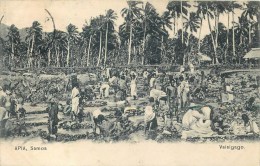 SAMOA - APIA SAMOA - VAISIGAGO - MANY PEOPLE - UNDIVIDED BACK - VINTAGE ORIGINAL POSTCARD - Samoa