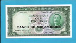 MOZAMBIQUE - 100 ESCUDOS - ND (1976 - Old Date 27.03.1961 ) - UNC - P 117 - AIRES DE ORNELAS - PORTUGAL - Mozambico