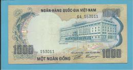 VIET NAM SOUTH - 1000 DONG - ND ( 1972 ) - P 34 - Back ROSE - Série G4 - Palace Of Independence / 3 Elephants - VIETNAM - Viêt-Nam