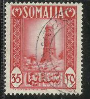SOMALIA AFIS 1950 AFRICAN SUBJECTS SOGGETTI AFRICANI FARO MINARA LIGHTHOUSE CENT. 35c USATO USED OBLITERE´ - Somalia (AFIS)