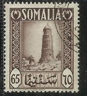 SOMALIA AFIS 1950 AFRICAN SUBJECTS SOGGETTI AFRICANI FARO MINARA LIGHTHOUSE CENT. 65c USATO USED OBLITERE' - Somalia