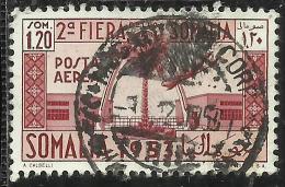 SOMALIA AFIS 1953 II SECONDA 2 FIERA DELLA SOMALIA 2th FAIR POSTA AEREA 1,20 USATO USED OBLITERE´ - Somalia (AFIS)