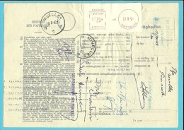 Roodfrankeering Op BULLETIJN VAN ONREGELMATIGHEDEN Stempel NIVELLES (zeldzaam Dokument) - 1960-79