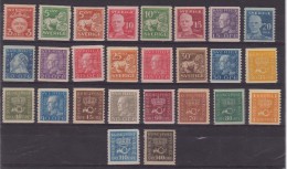1920-24 SVEZIA SWEDEN SVERIGE **SOGGETTI DIVERSI  MNH 122/147 - 122/129/130/132/137 MH CAT, € 600,00 - Unused Stamps