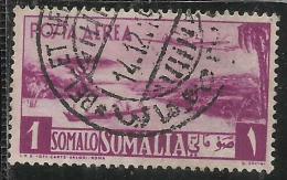 SOMALIA AFIS 1950 - 1951 POSTA AEREA AIR MAIL VEDUTA VIEW SOMALO 1 S USATO USED OBLITERE´ - Somalia (AFIS)