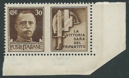 1942 REGNO PROPAGANDA DI GUERRA 30 CENT MNH ** - VA03-2 - Propagande De Guerre